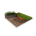 9.5" Height Flexible Steel Edging - Weathering Steel