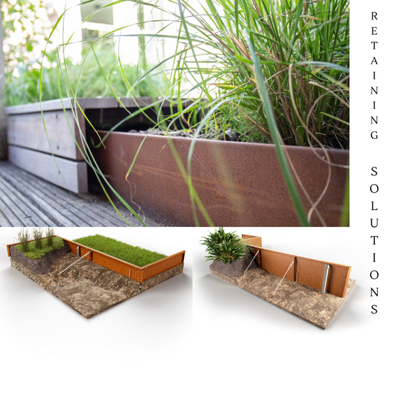 15.75" Height Modular Planter - Weathering Steel