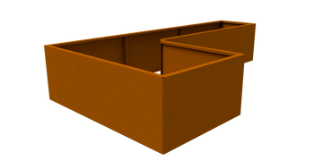 22" Height Modular Planter - Weathering Steel